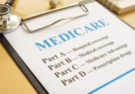 A list of various Medicare options.